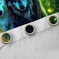 thumbnail image 4 of Manfei Wild Wolves Blackout Curtains,Dark Moon Woodland Curtains Pack of 2 (42x84 Each),Green Black, 4 of 7