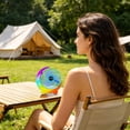 thumbnail image 2 of USB Rechargeable Desk Fan with Gradient Light, Quiet Multi-Speed Circulation Table Fan, Portable Atmosphere Lamp Fan for Home Bedroom Office Travel Camping(Sky Blue), 2 of 8