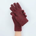 thumbnail image 2 of Women's Gloves Mittens Women Autumn Winter Solid Color Padded Wool Knit Warm Gloves, Women's Accessories Gloves Mittens, 2 of 4