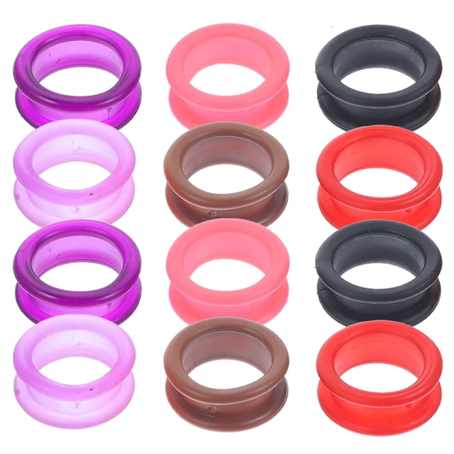 MIANGASTORE 12Pcs Pet Silicone Finger Rings Pet Scissor Rings Pet Grooming Scissors Accessories