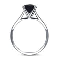 thumbnail image 3 of Natural Black Onyx Yellow Tone Silver Size-10 Minimalist Oval Cathedral Solitaire Ring Wedding Engagement Rings For Women 925 Sterling Silver Gifts For Her, 3 of 6