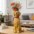 thumbnail image 2 of Whimsical Pet Resin Vase - Cute Dog Shaped Resin Flower Vase - Quirky Cat Dog Shaped Planter for Boho Home Desk Decor Gift for Pet Lovers(A), 2 of 7