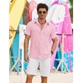 thumbnail image 4 of COOFANDY Button Down Casual Shirts for Men Beach Wear Summer Button up Short Sleeve Stylish Shirts, 4 of 6