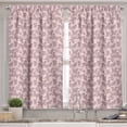 thumbnail image 2 of Ambesonne Romantic Valance & Curtain, Pattern of Butterflies Art, 55"x36", Eggplant and Rose, 2 of 7