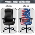 thumbnail image 4 of Renewold American Flag Paw Computer Office Chair Cover Spandex Office Chair Cover Rotating Chair Slipcover Dustproof High Back Computer Chair Cover for Pets Dogs Cats, S, 4 of 7