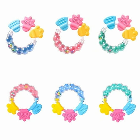Teether Infant Toys - Baby Infant Teether Toy Soft Gumming Babies Cartoon Rattle Teether Toy ,Sensory Teether, Baby Teething Toy for Toddlers Infants Neborn Toys, Size A