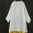 thumbnail image 4 of XEGLSBU Long Sleeve Shirts for Women Dressy Plus Size Women's Printed Patchwork Buttons V Neck Blouse Shirt Beige Size S, 4 of 7