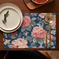 thumbnail image 5 of Pioneer Flower Floral Print Pattern Summer Placemats Table Placemats Set Of 4-Linen Kitchen Washable Placemats Table Mats 12x18 Inch Non-Slip Heat Resistant, 5 of 6