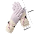 thumbnail image 3 of Nkmbld Heated Gloves for Men Women, Winter Warm Windproof Gloves Thickening Plush Full-Finger Touching Screen Outdoor Cycling Zipper Gloves, Purple, 3 of 7