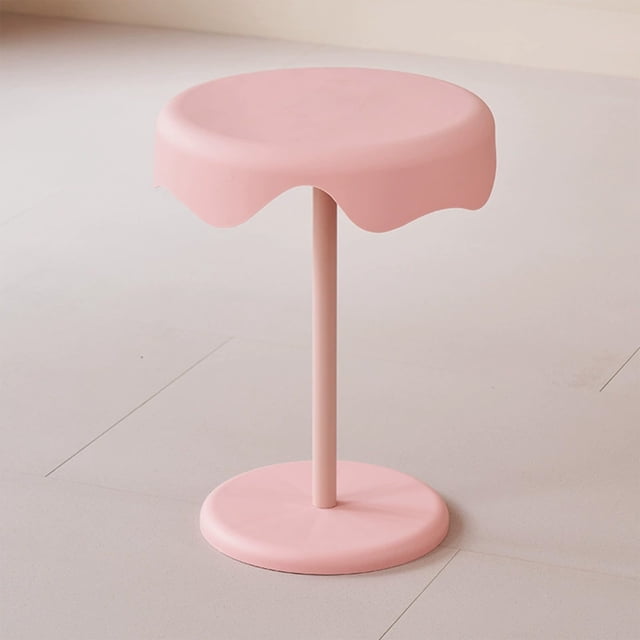 Maplenight Round Coffee Table Small Side Table 22 Inch Tall Shelves Mobile Bedside Tatami Tea Table Sofa Coffee Table Living Room Shelves Pink