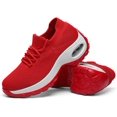 thumbnail image 1 of TANTOO Zapatillas de Tenis para Mujer Ligeras cómodas de Malla con Cordones Rojo 23.0 cm Rojo 23.0 cm Xishao ropa, 1 of 2