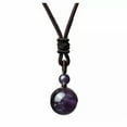 thumbnail image 3 of RSAMD Natural Tiger Eye Stone Necklace for Women Men Beads Pendant Necklace Rope Chain-Lapis lazuli, 3 of 7