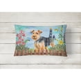 thumbnail image 2 of Welsh Terrier Spring Canvas Fabric Decorative Pillow, 2 of 3