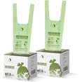 thumbnail image 2 of 2.6 Gallon Compostable Bags, 100 Count, 2 Pack, 9.84L, Handle Tie   Bags, BPI and OK compost INDUSTRIAL Certified, 2 of 7