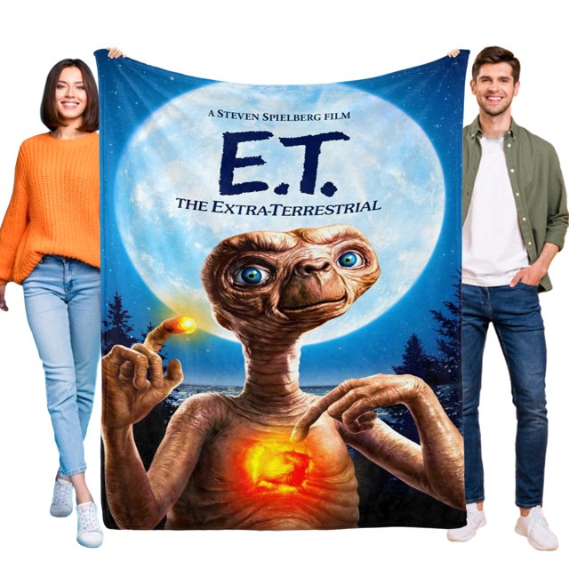 E.T., el Extraterrestre anti-pilling, suave, ligera, esponjosa y acogedora de lujo para hogar y cocina – Perfecta para niños y adultos,110X70cm