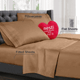 thumbnail image 2 of Nestl Bedding Premium 1800 Deep Pocket 4 Piece Bed Sheet Set - Hotel Luxury Double Brushed Microfiber Sheets - Wrinkle, Fade, Stain Resistant - Hypoallergenic, Twin XL - Mocha, 2 of 6
