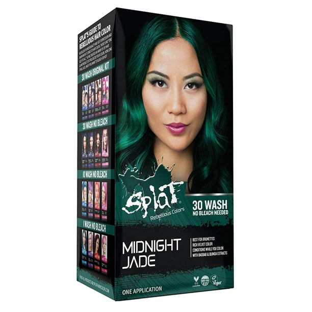 Splat Midnight Jade Hair Dye, Semi-Permanent Green Hair Color 