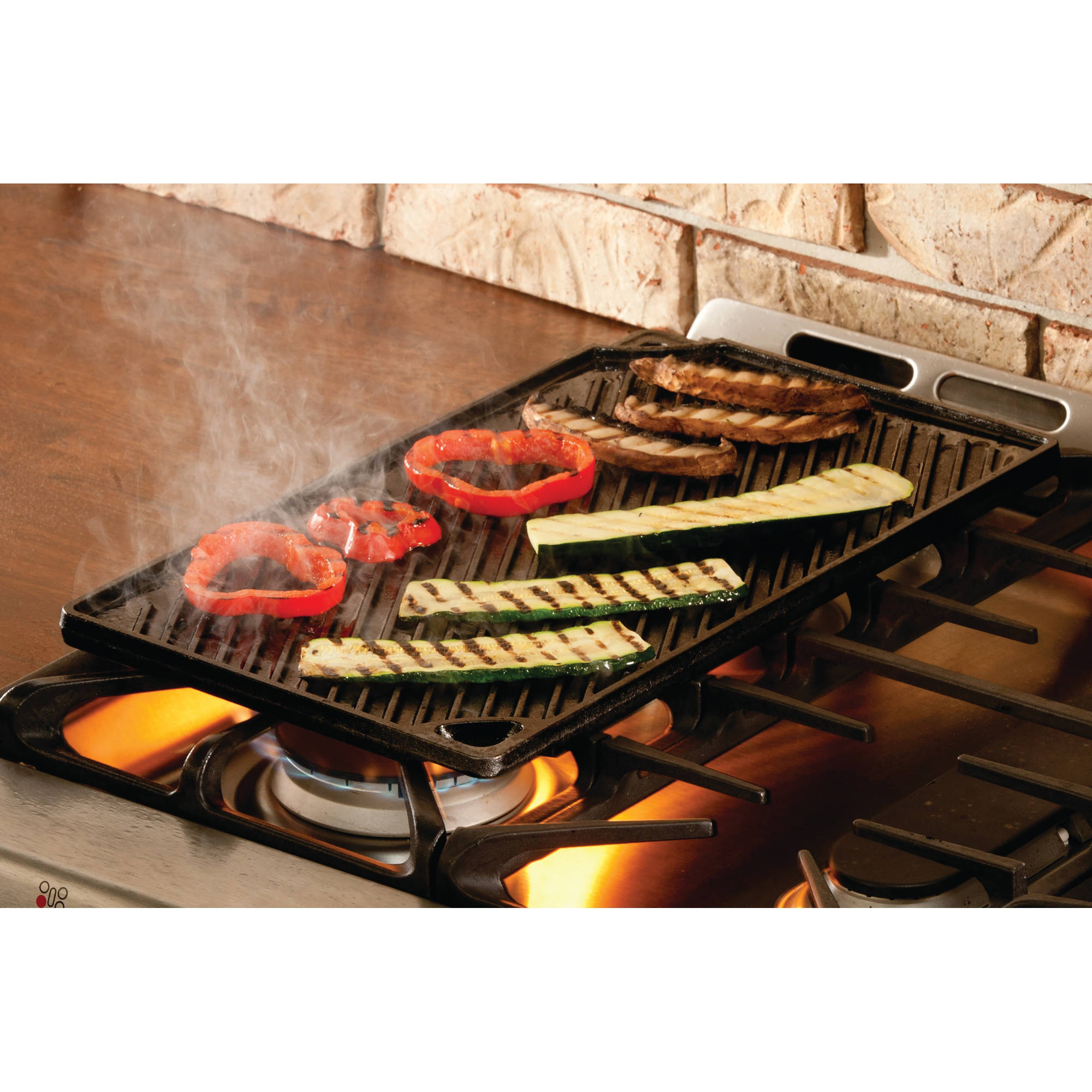 Lodge Cast Iron Seasoned Double Play Reversible Grill/Griddle, Black - image 2 of 6