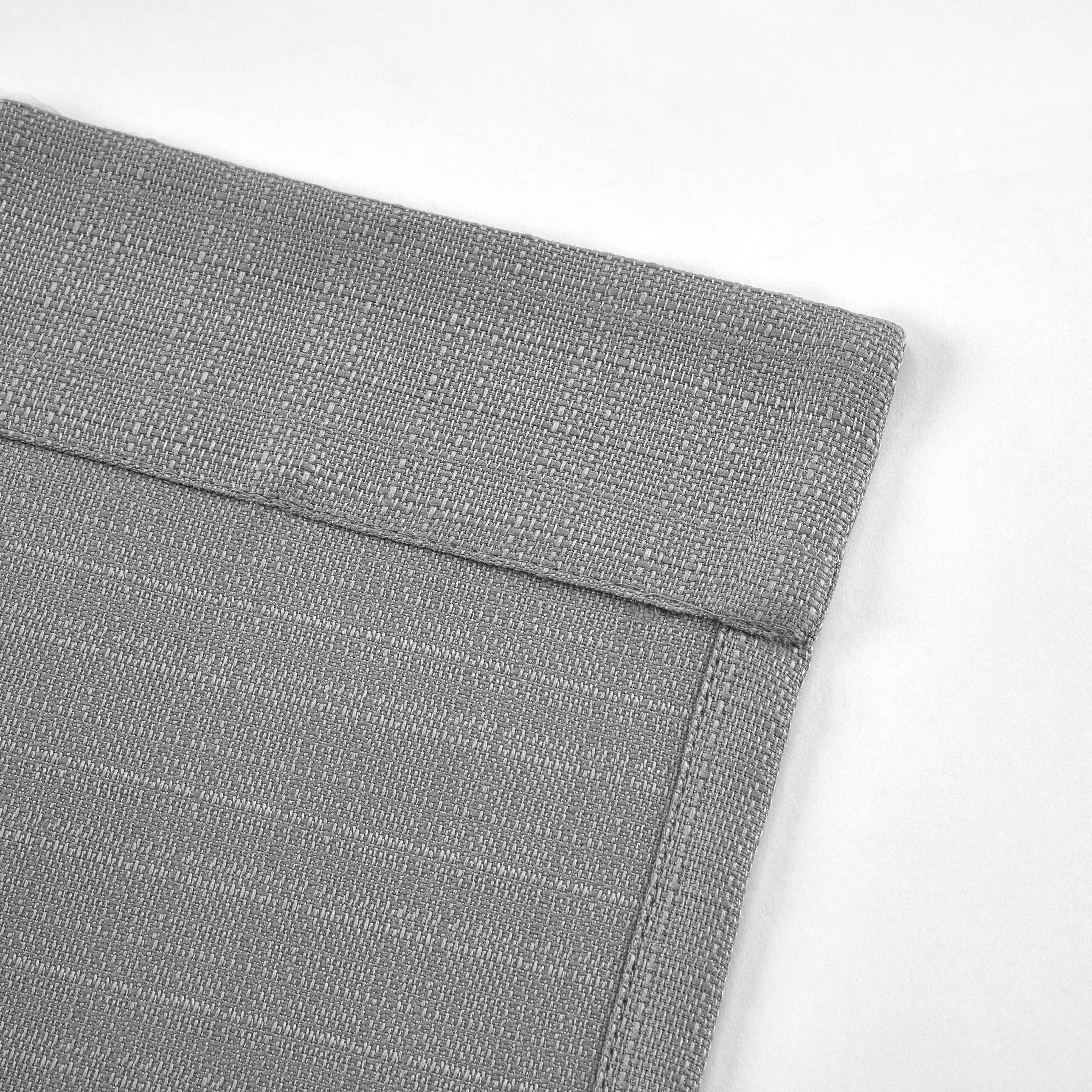 Mainstays Southport Light Filtering Rod Pocket Curtain Panel Pair, Silver, 40 in x 84 in, Set of 2