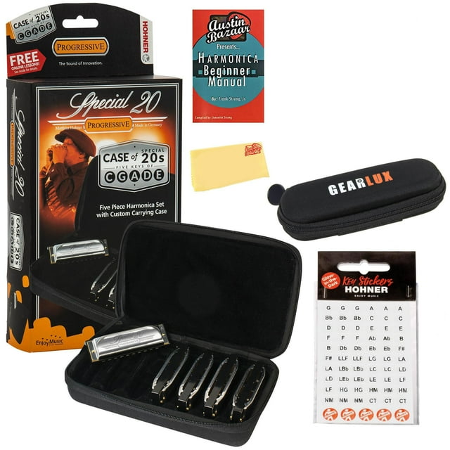 Set de armónicas Hohner Special 20 en G, A, C, D y E con estuche