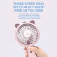 thumbnail image 4 of Bewildely Mini ventilador de mano con carga USB, aire, 3 velocidades, nebulización de escritorio, recargable para exteriores, para viajes, Electrodomésticos Blanco, 4 of 6