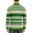 thumbnail image 4 of Tawop Men's & Big Men's Polo Shirts Printed Buttons Striped Long Sleeve Pull On Shirts Xl, 4 of 7