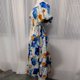 thumbnail image 4 of Vestido Vestido midi de línea A para mujer, vestido cómodo con estampado floral, vestido largo elegante y fluido Cgtredaw Azul T XL para Mujer, 4 of 8