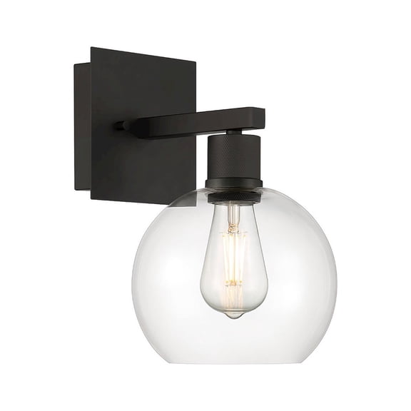 Access Lighting Burgundy LED Wall Sconce in Matte Black Color