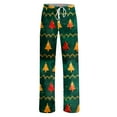 thumbnail image 7 of LHVUOA Womens Christmas Pajamas Pants Wide Leg Funny Graphic Pjs High Waist Lounge Pants, 7 of 7