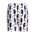 thumbnail image 5 of Gaeub Seahorses and Hearts Printed Men's Short Pajama Pants, Lightweight Lounge & Sleep Bottoms Keep You Cool - X-Large, 5 of 9