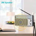 thumbnail image 4 of Portable AM ​​FM retro radio, transistor radio with speaker, 4 of 5