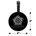 thumbnail image 6 of Supernatural Anti Possession Symbol Round Leather Luggage Card Suitcase Carry-On ID Tag, 6 of 8