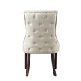 thumbnail image 4 of Posh Living Kinsley 19.5" Linen Fabric Dining Chair in Cream White (Set of 2), 4 of 7