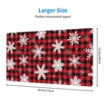 thumbnail image 3 of Balery Snowflakes On A Buffalo Plaid Mouse Pad ,15.8x29.5 In Large Gaming Mouse Pad Desk Mat Long Non-Slip Rubber Stitched Edges,Waterproof Mousepad Desk Mat For Gamer Office Home, 3 of 9