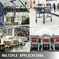 thumbnail image 3 of KFFKFF Scaffold Wheel Kit, Robust 4-Set 8" Scaffold Casters, Supporting 4400 Lbs Per Kit with Brake-Enabled Stem Casters, Polyurethane Substitute for Scaffold, Shelving Units, Workbench, 3 of 9