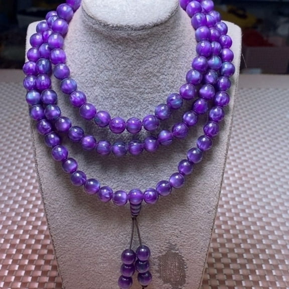 10mm 108 Purple Necklace