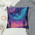 thumbnail image 2 of Autua Galaxy Space Art Decorative Throw Pillow Cover Detailed Painting Cushion for Home Couch Living Room Bed Sofa Zipper Closure 1PC 12x12in, 2 of 5