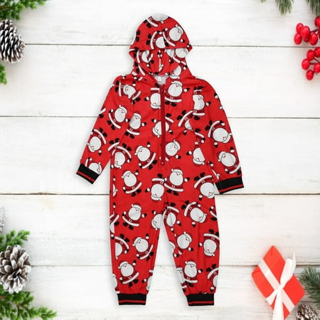 

Matching Letter Set Xmas Christmas Family Snowmen Clothes Print Jumpsuit Pajamas