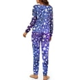 thumbnail image 3 of SCRAWLGOD Galaxy Star Pjs for Women Pj Set of 2 Piece Lounge Women Fall Pajamas Size S Crewneck Jogger Pajama Set for Women Travel Soft Women Sleepwear, 3 of 7