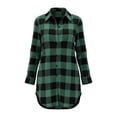 thumbnail image 5 of Women's Button Down Plaid Shacket Jacket,Mid-Length Long Sleeve Open Front Casual Coat,Cool Fall and Early Winter Days, 5 of 6