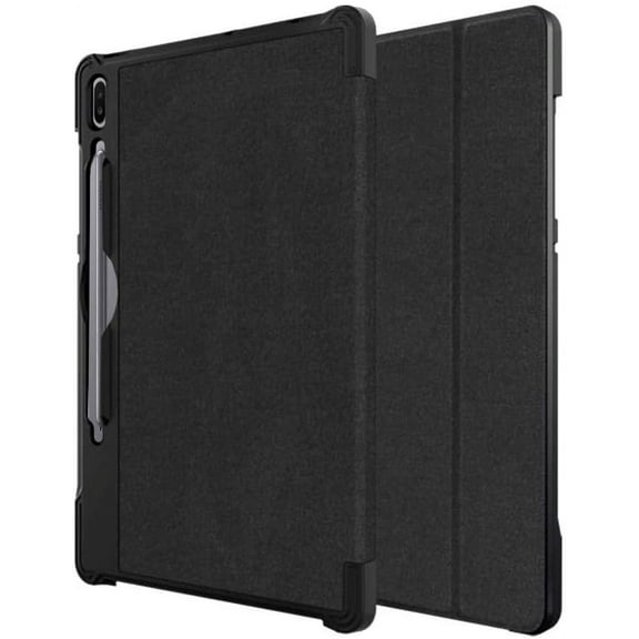 Verizon Case for Samsung Galaxy Tab S6 10.5 Screen Protector Shock Proof Stand S Pen Holder Hard TPU Back Tablet Cover [SM-T860, SM-T865] Smart Cover Auto Sleep-Wake Folio Black