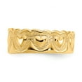 thumbnail image 4 of 14K Yellow Gold Ring Band Toe Heart, Size 6, 4 of 5