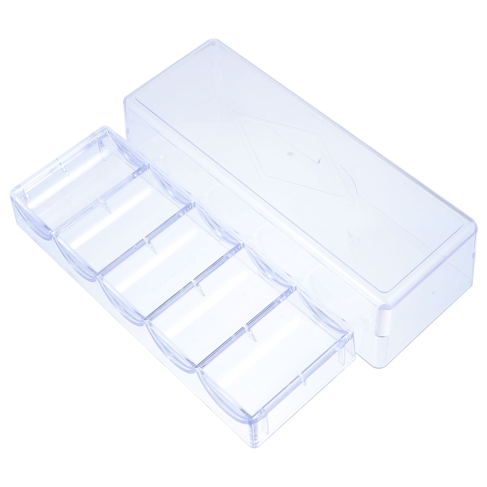 NUOLUX Chip Poker Storage Box Game Rack Mahjong Chips Case Tray Casino