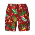 thumbnail image 4 of Lsque Mens Swim Trunks X-mas and New Year Pattern - Bathing Suit Compression Liner - Beach Swim Shorts Swimwear - (S-3XL) - Stretch Quick Dry -X-Large, 4 of 9