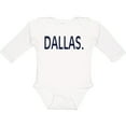 thumbnail image 3 of Inktastic Dallas in Blue Text Boys or Girls Long Sleeve Baby Bodysuit, 3 of 5