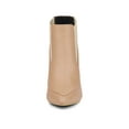 thumbnail image 6 of BLISSFUL STEP Women's Pointed Toe Stiletto Heel Chelsea Boots Nude 9.5, 6 of 7
