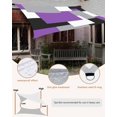 thumbnail image 4 of Sun Shade Sail 8'x10' Abstract Geometric Rectangle Sun Shade Sails Canopy Waterproof Mid Century Purple Nordic Outdoor Sunshades Sand UV Block Cover Shades Cloth for Patio Backyard Garden Deck Porch, 4 of 9