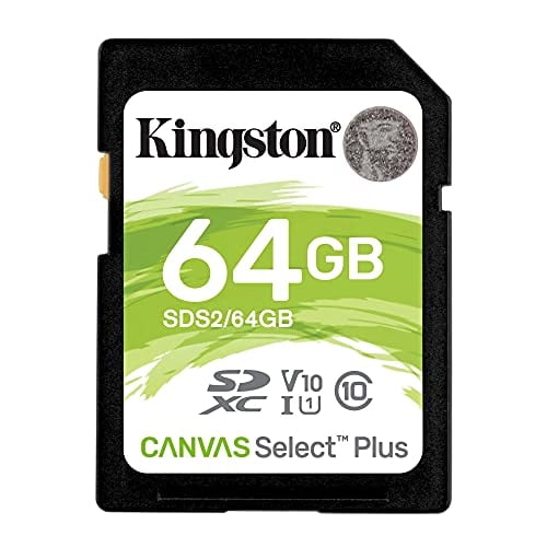 Kingston 64GB SDHC Canvas Select Plus Memory Card (2-Pack) with Focus High Speed Card Reader Bundle (3 artículos)