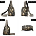 thumbnail image 3 of ALAZA 3d Golden Butterfly Sling Bag for Women Men Waterproof Crossbody Chest Bags, 3 of 7