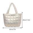thumbnail image 2 of Bolso de burbujas con forma de nube para mujer y niña superficie brillante para ir de compras y viajar (blanco), 2 of 9